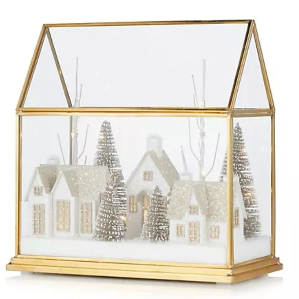 HOME STORIES PRE LIT SNOW VILLAGE