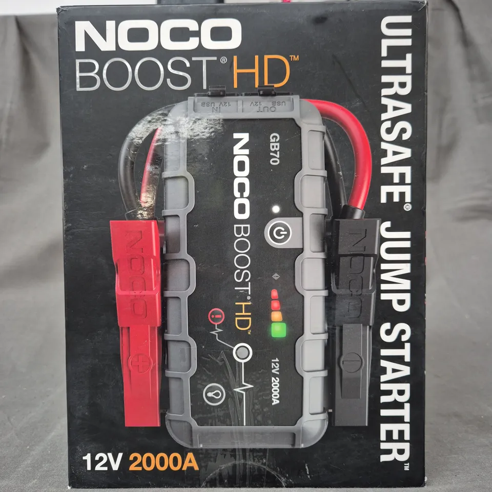 BOXED NOCO BOOST HD GB70 12V 2000A ULTRASAFE JUMP STARTER