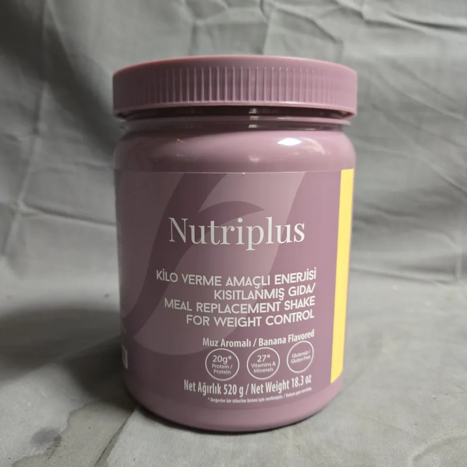 NUTRIPLUS MEAL REPLACEMENT SHAKE – BANANA FLAVOR, 520 G
