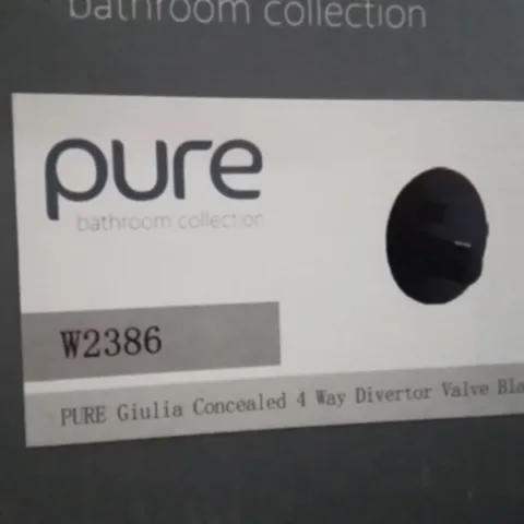 BRAND NEW PURE GIULIA WALL MOUNTED BASIN MIXER TAPS // BLACK W2386