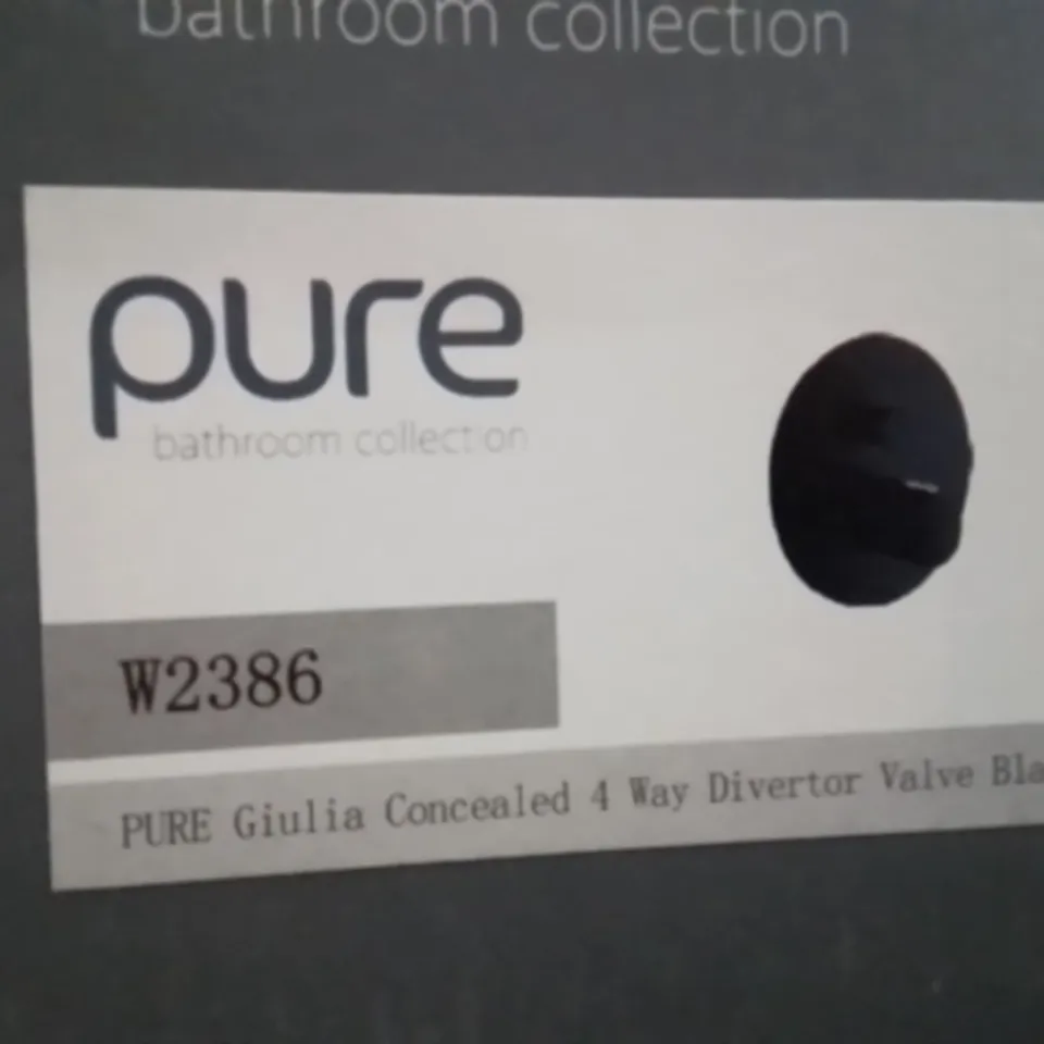 BRAND NEW PURE GIULIA WALL MOUNTED BASIN MIXER TAPS // BLACK W2386
