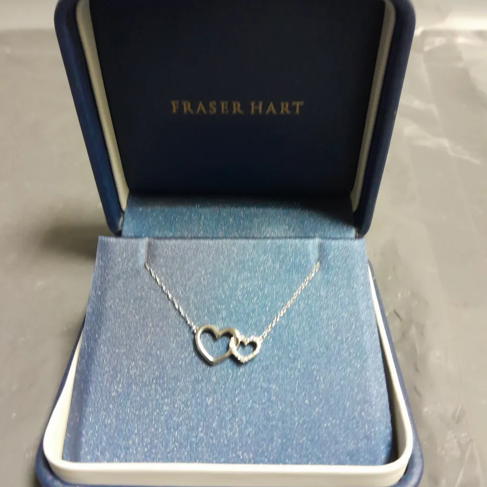 FRASER HART TWO HEART NECKLACE IN GIFT BOX