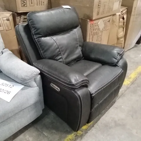 DESIGNER FAUX LEATHER POWER RECLINER CHAIR 