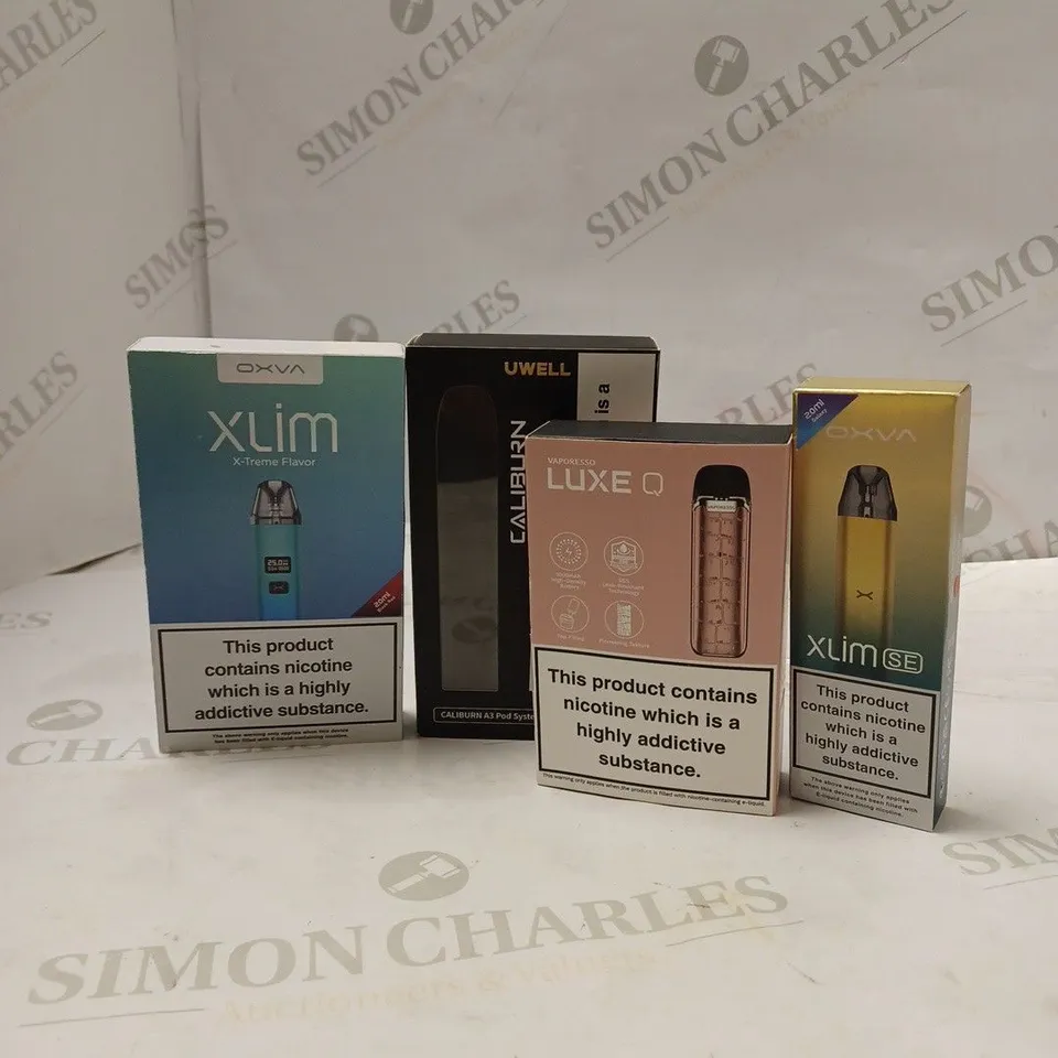 BOX OF APPROX 10 ITEMS TO INCLUDE OXVA XLIM, OXVA XLIM SE, VAPORESSO LUXEQ. 