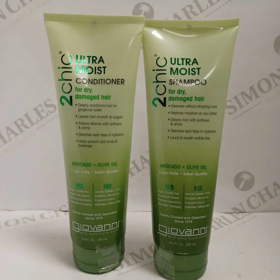 GIOVANNI 2CHIC ULTRA MOIST SHAMPOO AND CONDITIONER - 250ML