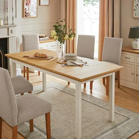 JULIPA ASHFORD EXTENDING 6 TO 8 SEATER DINING TABLE (2 BOXES)