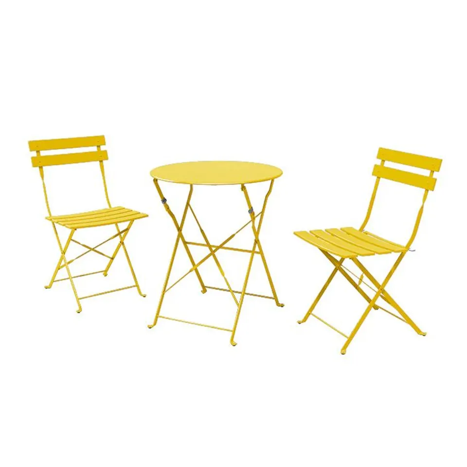 BOXED GRAND PATIO OUTDOOR PREMIUM STEEL 3-PIECE FOLDABLE PATIO SETS