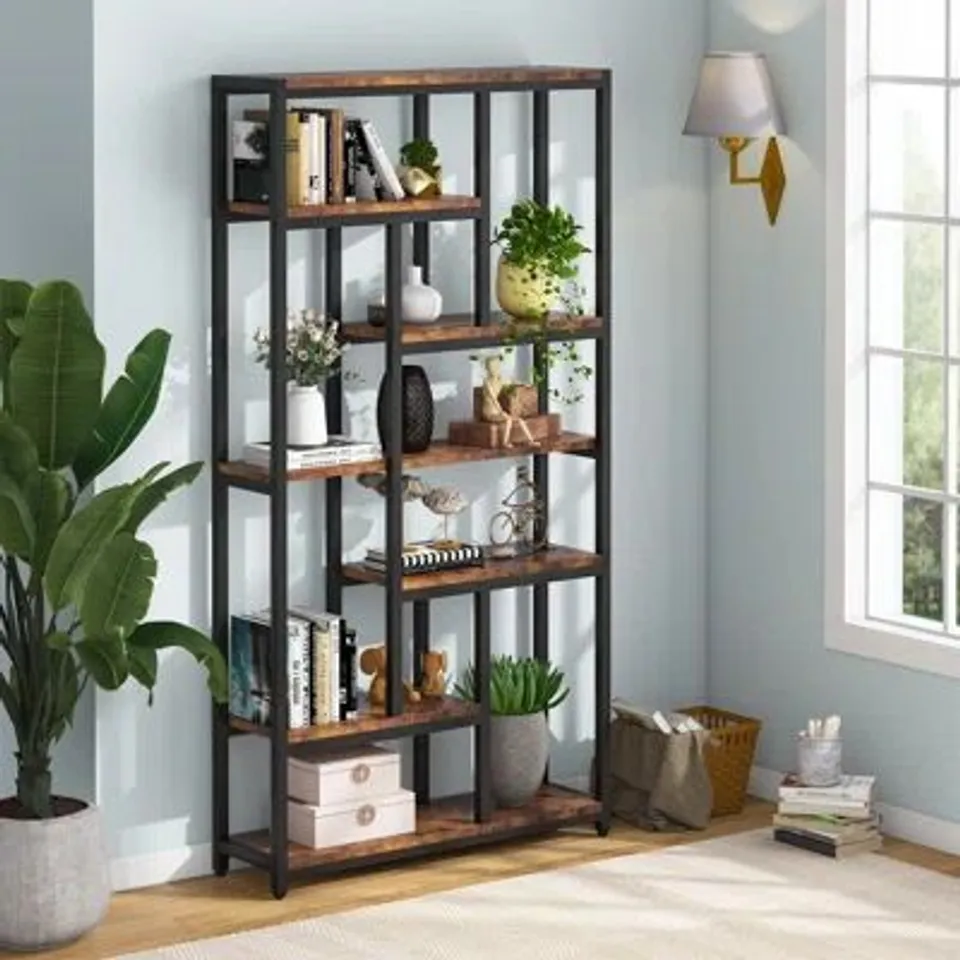 BOXED 200CM H x 100CM W METAL STANDARD BOOKCASE (1 BOX)