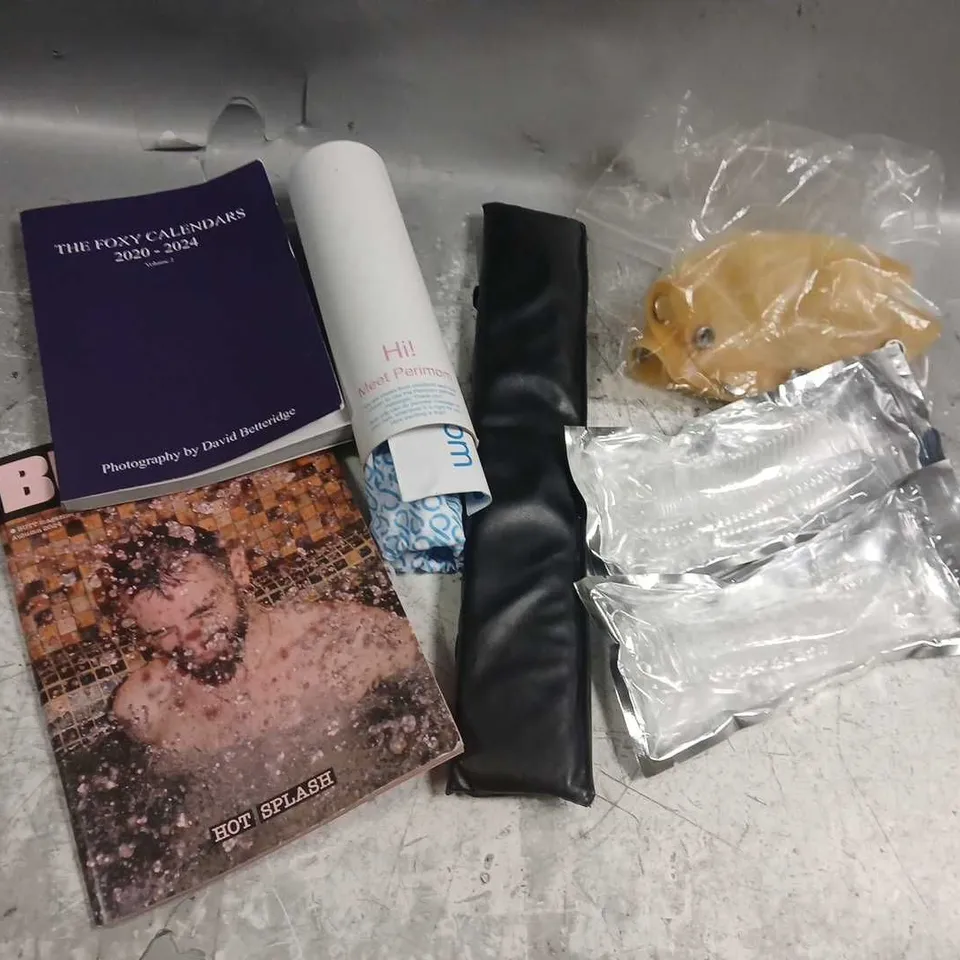 TOTE OF ASSORTED X RATED TOYS AND ACCESSORIES