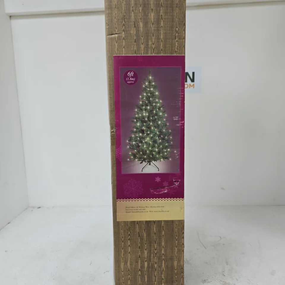 SHATCHI PRE-LIT 6FT ALASKAN PINE GREEN CHRISTMAS TREE – INDOOR DECOR