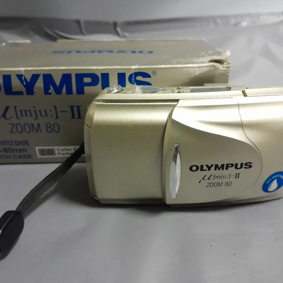 BOXED OLYMPUS ZOOM 80 CAMERA