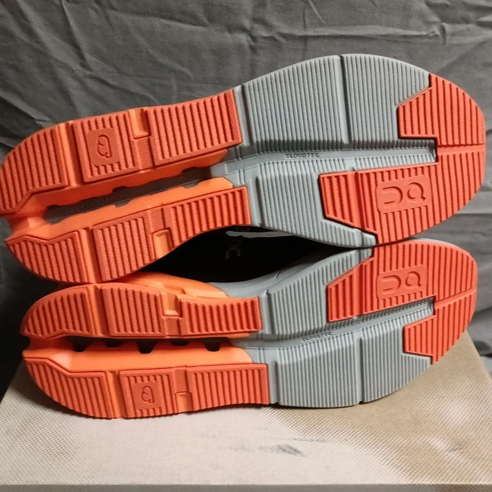 ON CLOUDNOVA FLUX RUNNING SHOES – BLACK/FLAME, UK 8 (EU 42 / US 8.5) 