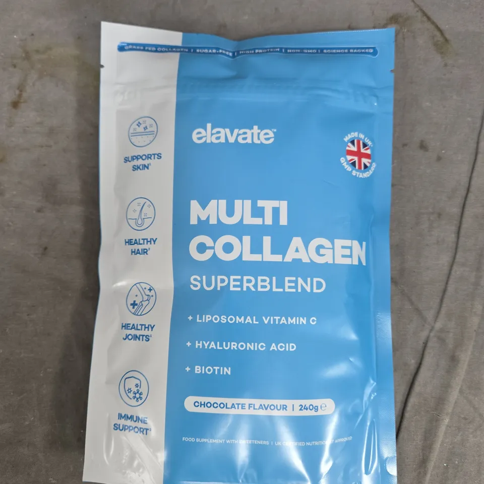 ELAVATE MULTI COLLAGEN SUPERBLEND – CHOCOLATE FLAVOUR, 240 G