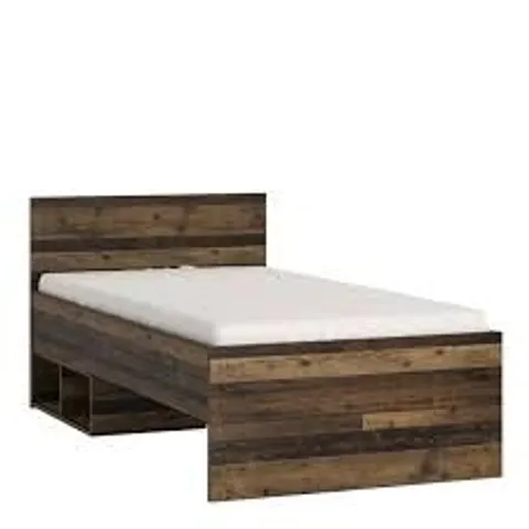 BOXED NUBI SINGLE BED - WALNUT (3 BOXES)