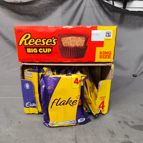 2 ASSORTED FOOD MULTIPACKS TO INCLUDE FLAKE, AND REESE'S