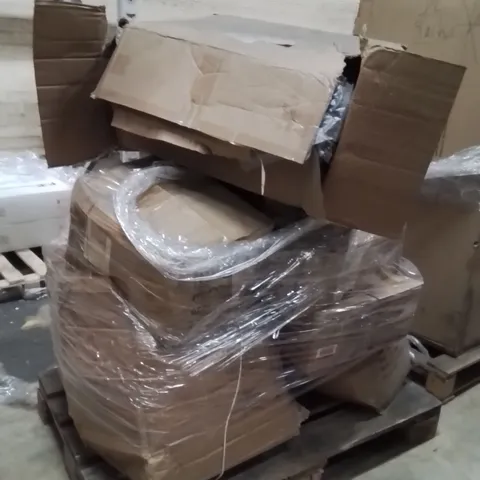 PALLET OF ASSORTED HOUSEHOLD GOODS AND PRODUCTS TO INCLUDE;STEAM MOP,YOGA MATS,DINING CHAIRS 