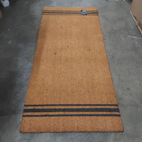 DOUBLE DOORMAT WITH TRIPLE STRIPE - COIR, 125 x 55cm