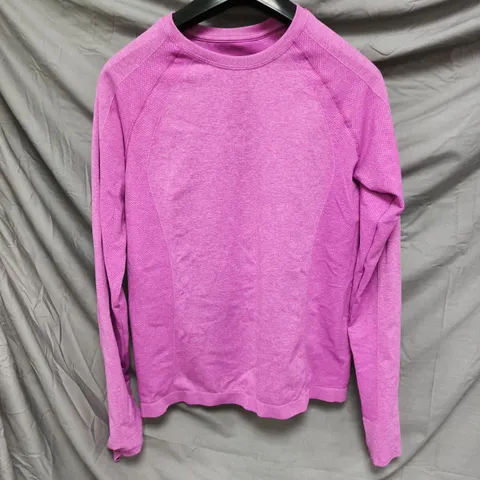 SWEATY BETTY ATHLETE SEAMLESS WORKOUT LONG SLEEVE TOP – PURPLE, UK L (SB6547M)