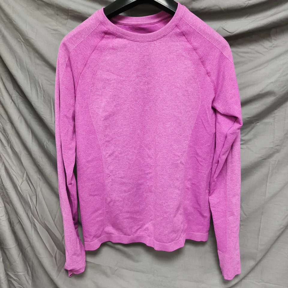 SWEATY BETTY ATHLETE SEAMLESS WORKOUT LONG SLEEVE TOP – PURPLE, UK L (SB6547M)