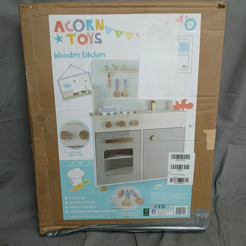 ACORN FLOORSTANDING WOODEN PLAY KITCHEN - STONE