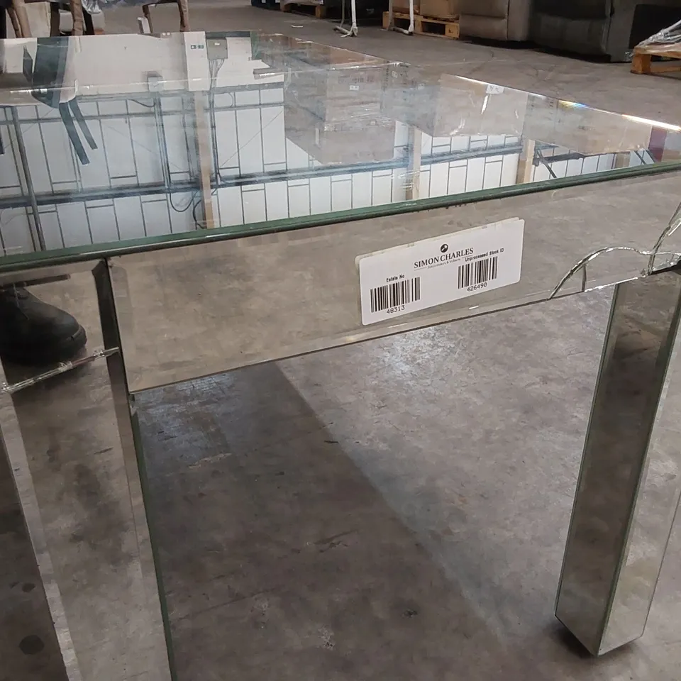MIRRORED GLASS COFFEE TABLE 