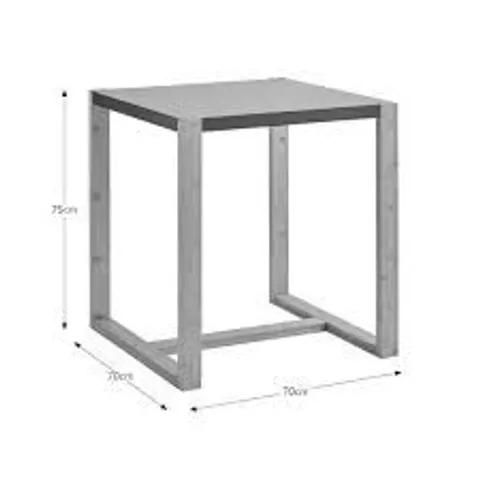 BOXED ARNIE SQUARE 2 SEATER DINING TABLE - STONE (1 BOX)