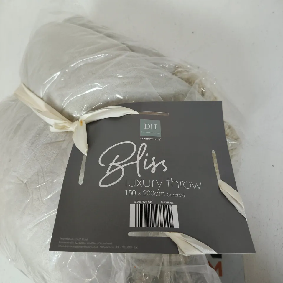 DII BLISS LUXURY THROW – GREY, 150 X 200 CM