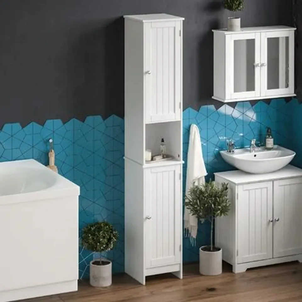 BOXED FREESTANDING TALL BATHROOM CABINET (1 BOX)