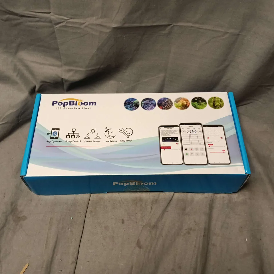 POPBLOOM LED AQUARIUM LIGHT – APP-CONTROLLED, BOXED. SEALED