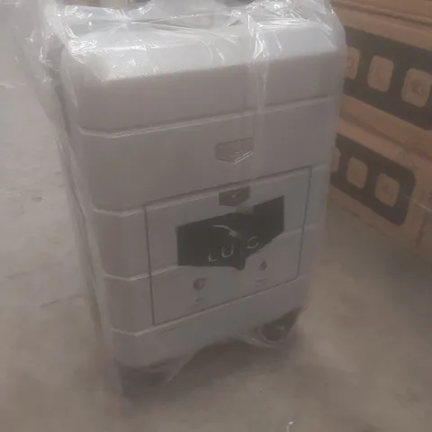 LUGG JETSET 40CM SUITCASE 40X30X20CM HARD SHELL ABS - SPINNER & REMOVABLE WHEELS - LIGHTWEIGHT TRAVEL LUGGAGE- SILVER