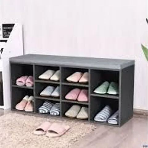 BOXED COSTWAY 10 CUBE SHOE STORAGE BENCH