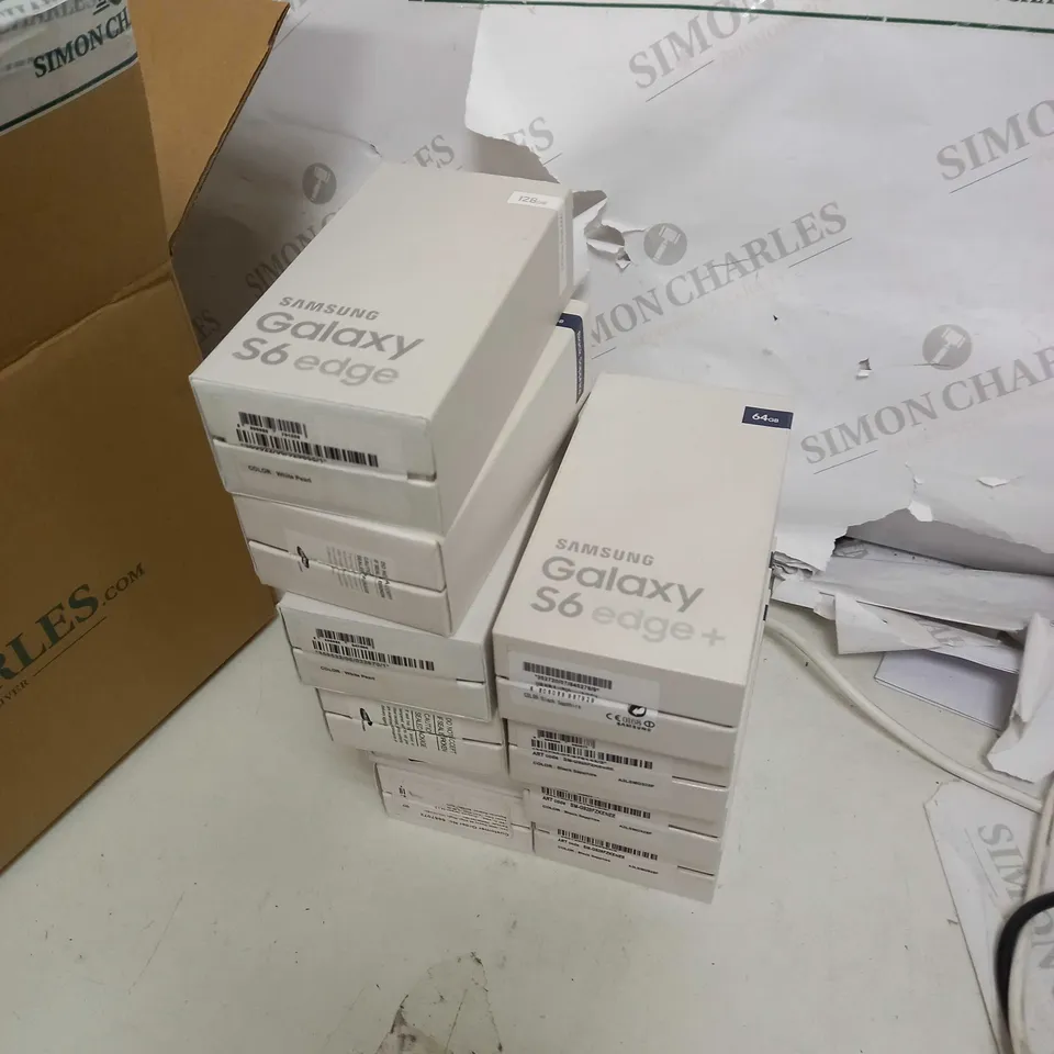 BOX OF SAMSUNG GALAXY EMPTY BOXES. 6: S6 EDGE, 4: S6 EDGE PLUS