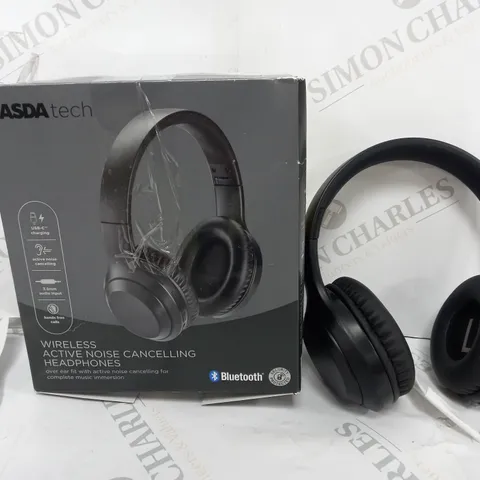 BOXED WIRELESS NOISE CANCELLING HEADPHONES - BLACK