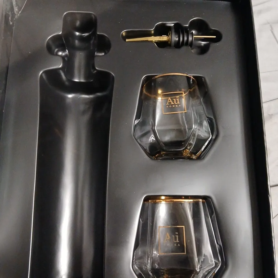 SET OF 2 AU VODKA GLASSES - NO ALCOHOL INCLUDED