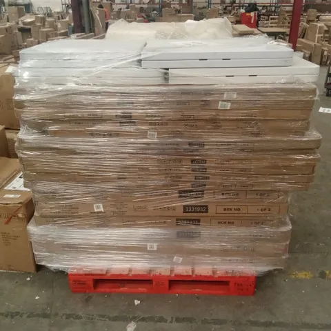 PALLET OF ASSORTED INCOMPLETE BED PARTS AND PIECES , HEADBOARDS ONLY
