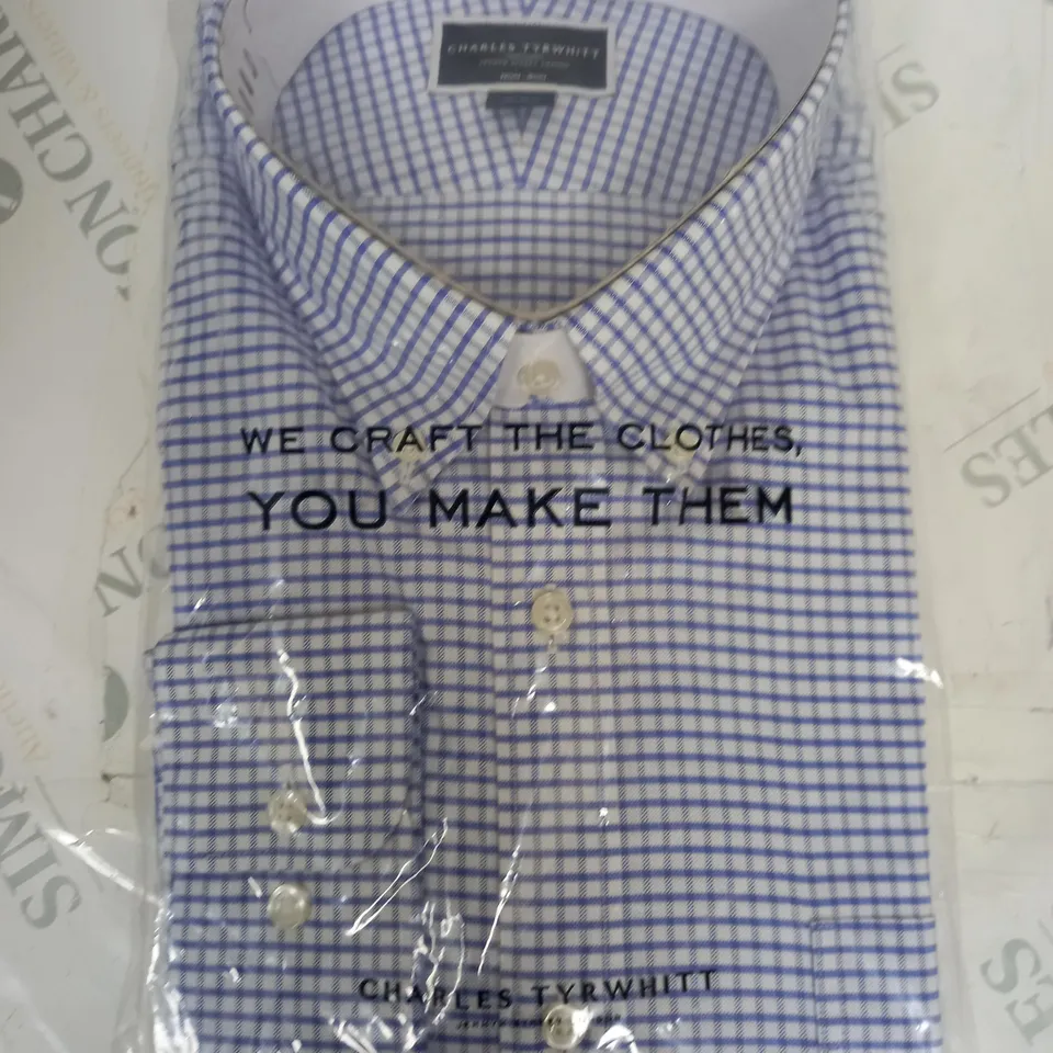 CHARLES TYRWHITT SLIM FIT LONG SLEEVE SHIRRT - XXL