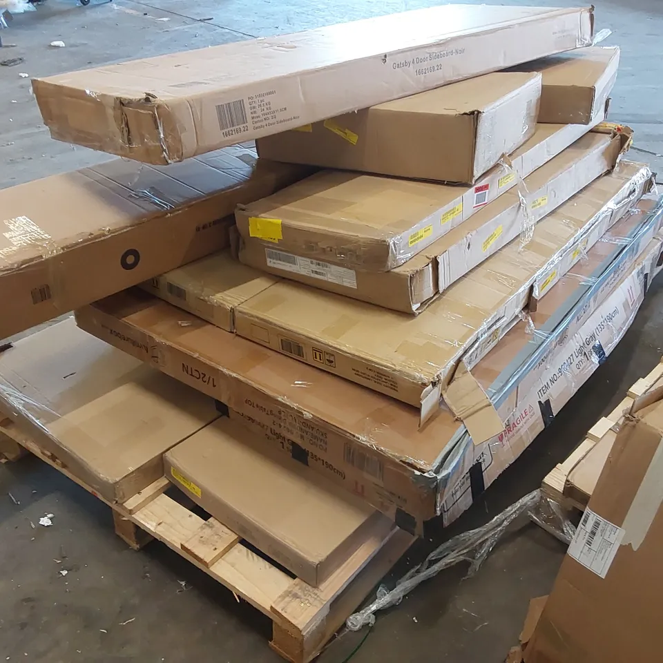 PALLET OF ASSORTED FURNITURE PARTS 