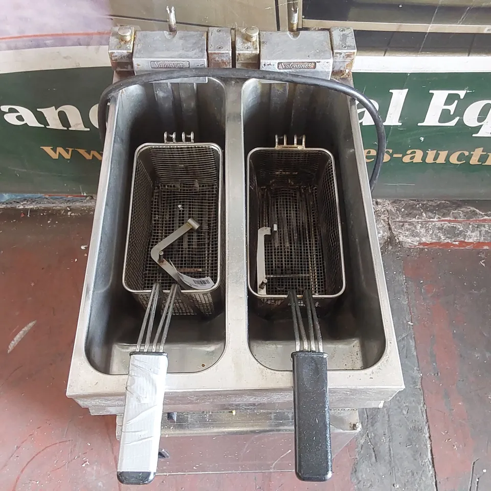 VALENTINE COMMERCIAL TWIN BASKET ELECTRIC FRYER