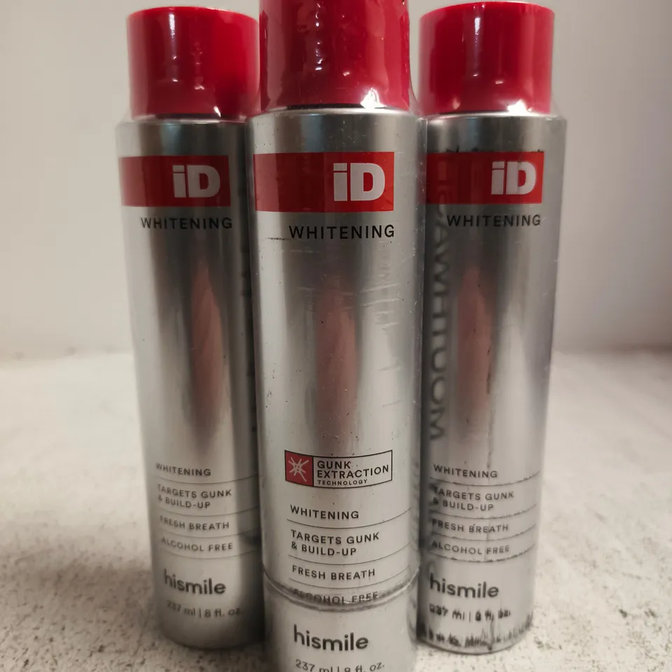 3 X 237ML HISMILE ID STAIN WHITENING MOUTHWASH