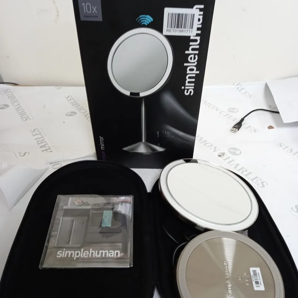 BOXED SIMPLEHUMAN SENSOR MIRROR IN SILVER 