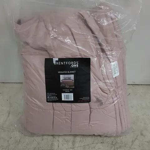 BAGGED BRENTFORDS WEIGHTED BLANKET 150 X 200cm - BLUSH