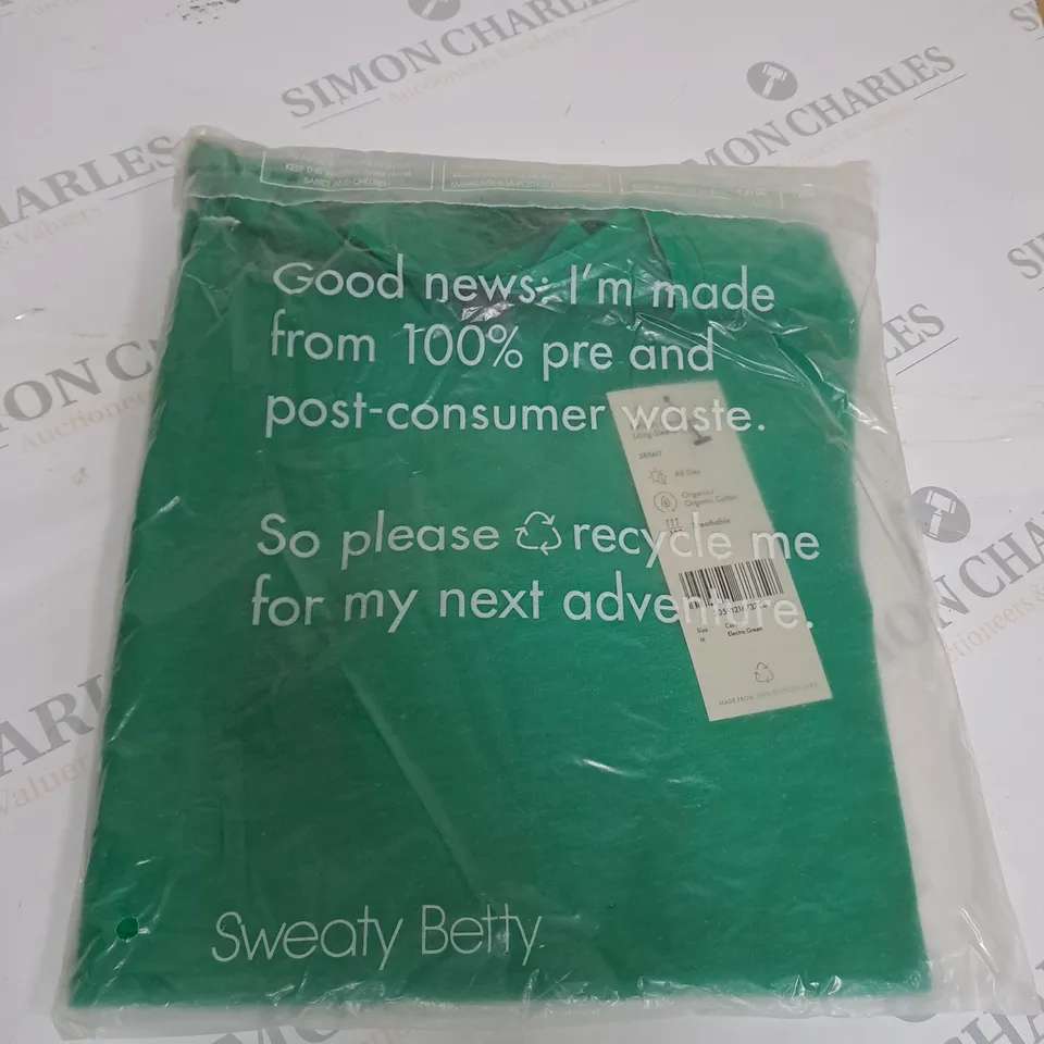 SWEATY BETTY REFRESH CREW NECK LONG SLEEVE TOP SIZE M