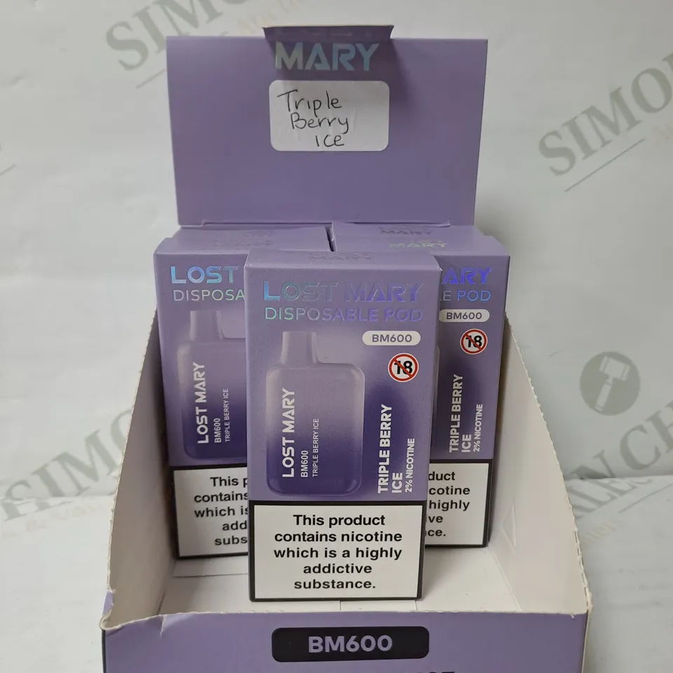 BOX OF 5 LOST MARY DISPOSABLE POD TRIPLE BERRY ICE