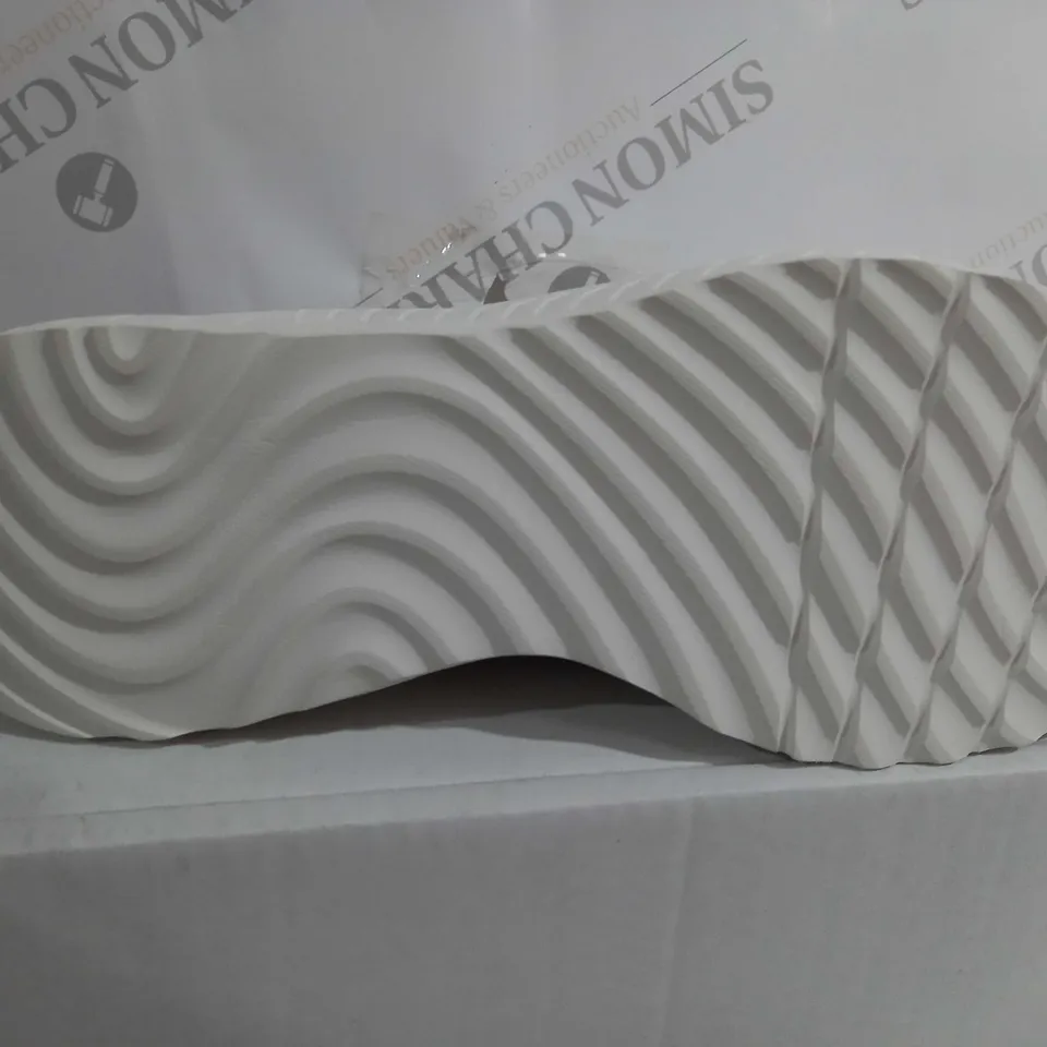 BOXED PAIR OF SKECHERS TRAINERS IN WHITE/PINK/BLUE/YELLOW UK SIZE 6.5