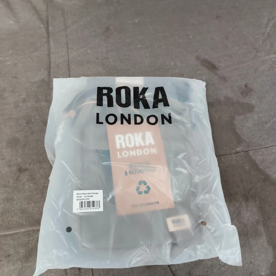ROKA LONDON BOND RECYCLED CANVAS SMALL CORIANDER BAG