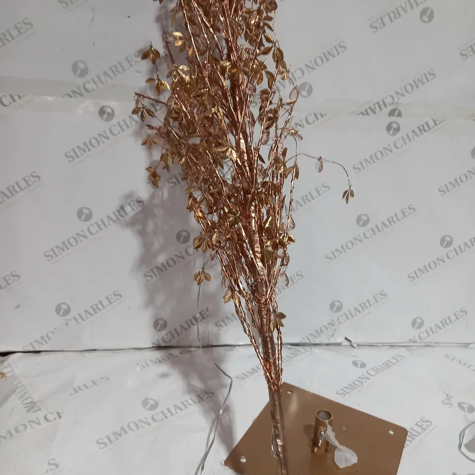 BOXED ALISON CORK PRE LIT JEWELED TREE - ROSE GOLD - COLLECTION ONLY