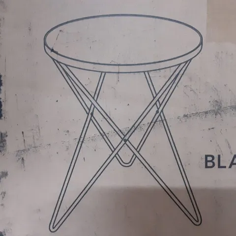 BOXED ZOEY SELF ASSEMBLED BLACK EFFECT SIDE TABLE ( black top )- H49 X W40 X D40 CM