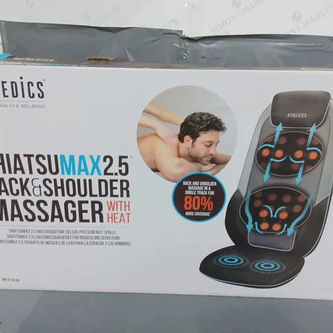 BOXED HOMEDICS SHIATSU MAX 2.5 BACK AND SHOULDER MASSAGER WITH HEAT CBS-2170-EU