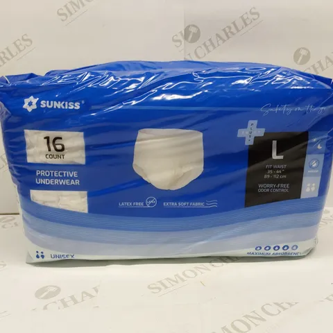 BRAND NEW PACK OF SUNKISS PROTECTIVE UNDERWEAR // SIZE: L