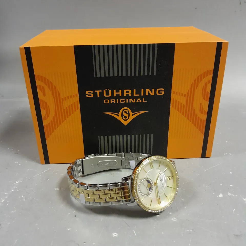 BOXED STUHRLING ORIGINAL IVORY COLOURED DIAL LADIES WATCH 